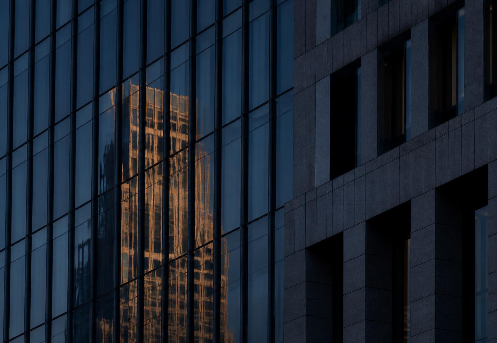 Commercial office building facade detail